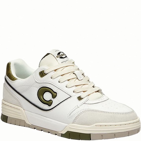 Coach Women’s Soho Sneaker in Olive/Optic White - Size 7 - Picture 5 of 14